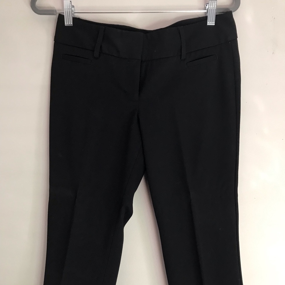Black cropped dress pants